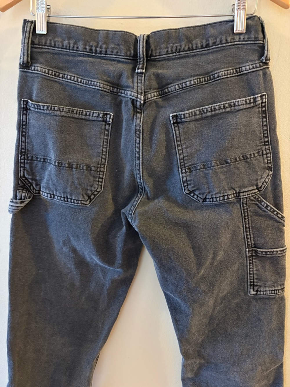 Old Navy Men's Washed Black Slim Straight Utility Jeans, Sz 30. - Picture 6 of 12